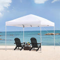 GVDV Canopy Tent, 10x10 Ft Easy Pop up Outdoor Canopy Tent, Portable Straight Leg Gazebo Instant Canopy, Blue