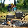 16pcs Camping Cookware Set with Folding Camping Stove, Non - Stick Lightweight Pot Pan Kettle Set with Stainless Steel Cups Plates Forks Knives Spoons for Camping Backpacking Outdoor Picnic