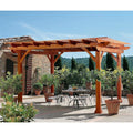 AECOJOY Wood Pergola 12'x10' Gazebo, Outdoor Pergola for Patio Deck Garden Backyard and Patio