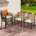 Tangkula Stackable Patio Dining Chairs Set of 6