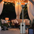 50,000 BTU Propane Patio Heater, Standing Stainless Steel Outdoor Heater with Wheels, Triple Protection, CSA Certified for Deck & Commercial