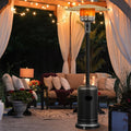 50,000 BTU Propane Patio Heater, Standing Stainless Steel Outdoor Heater with Wheels, Triple Protection, CSA Certified for Deck & Commercial