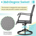 AECOJOY 360° Patio Swivel Chairs Set of 2, High-Back All-Weather Outdoor Seating