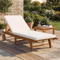 Tangkula Folding Lounge Chairs Outdoor Set of 1/2 Patio Eucalyptus Wood Chaise Lounge