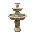 Indoor/Outdoor 3 - Tiers Concrete Floor Water Fountain with Electric Pump for Patio Lawn Home Decor