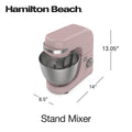 Hamilton Beach 4 Quart Stand Mixer for Kitchen, 7 Speeds, Tilt - Head, Dough Hook, Whisk & Flat Beater, White