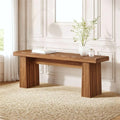Fnova 48" Wooden Two - Person Backless Entryway Bench with Under - Bench Storage for Outdoor Garden, Living Room, Bedroom, Dining Room, Hallway