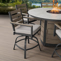 Agio Nicolet 7-Piece Fire Outdoor Patio High Dining Set