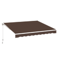 AECOJOY 10'×8' Manual Retractable Awning Sun Shade, Patio Awning Canopy