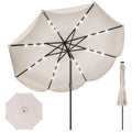 Tangkula 9 FT Solar Patio Umbrella with Base Included
