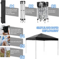 GVDV Canopy Tent, 10x10 Ft Easy Pop up Outdoor Canopy Tent, Portable Straight Leg Gazebo Instant Canopy, Blue