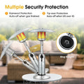 11,000 BTU Tabletop Propane Patio Heater, Portable Stainless Steel Outdoor Heater with Adjustable Flame & Tip - Over Protection