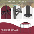 AECOJOY Grill Gazebo 8’x 5’ Outdoor Patio Backyard BBQ Grill Shelter, Red