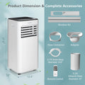 Costway 10000 BTU Portable Air Conditioner 3 - in - 1 Air Cooler with Fan Dehum Sleep Mode