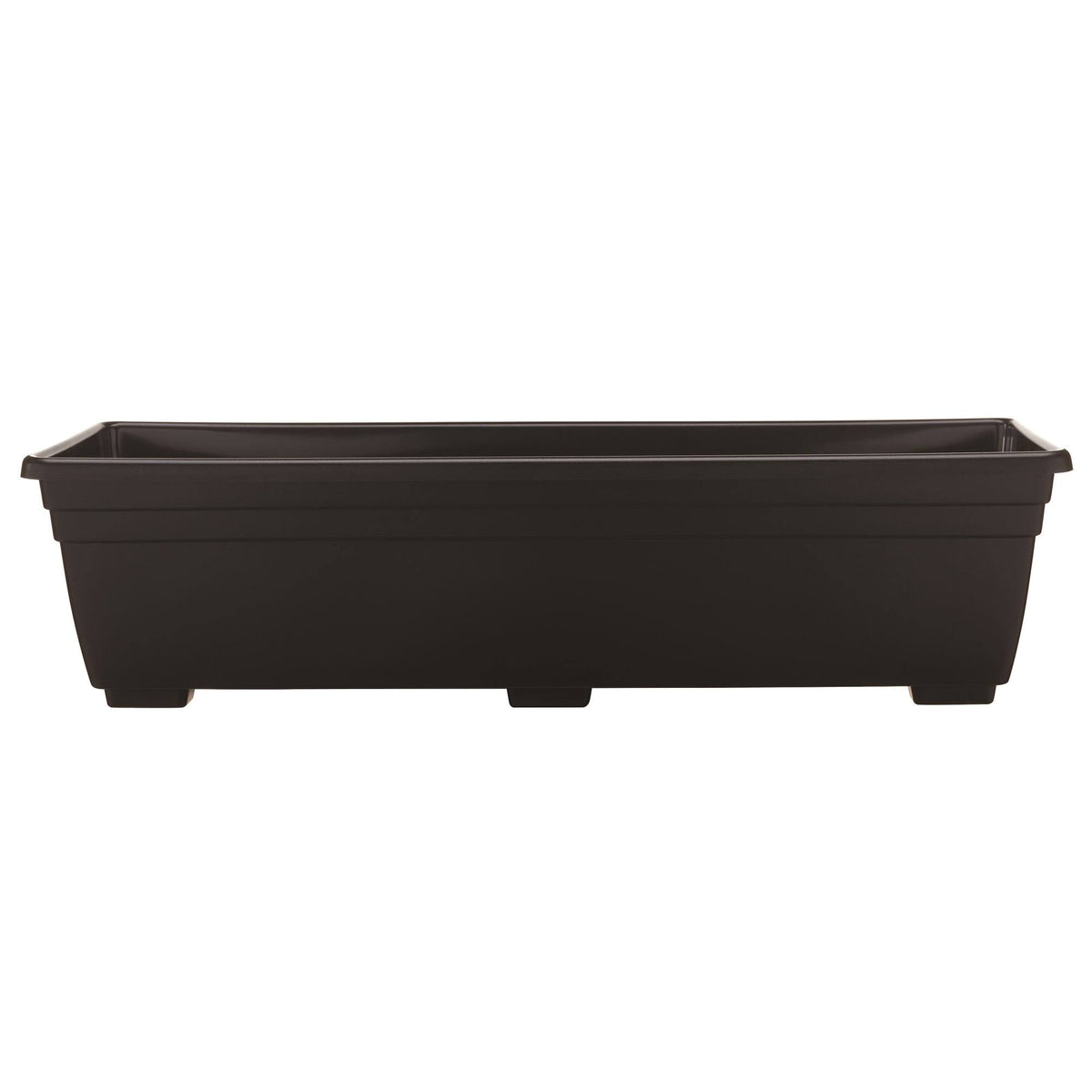 Style Selections 36-in W x 6.6-in H Black Plastic Traditional Indoor/Outdoor Window Box | SW3612BK