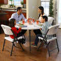Lifetime 48 in Round Fold - in - Half Table, Indoor/Outdoor Essential, White Granite (280064)