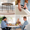Lifetime 48 in Round Fold - in - Half Table, Indoor/Outdoor Essential, White Granite (280064)