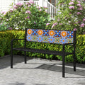 Tangkula 50" Metal Patio Park Bench