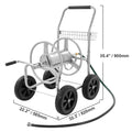 VEVOR Hose Reel Cart, Hold up to 250 Ft of 5/8 Hose, Garden Water Hose Carts Mobile Tools with 4 Wheels, Heavy Duty Powder - Coated Steel Outdoor Planting with Storage Basket, for Garden, Yard, Lawn