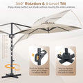 Tangkula 10ft Patio Umbrella with Aluminum Pole