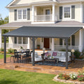 AECOJOY 16x10 Outdoor Hardtop Gazebo Adjustable Height (6.5-9.8Ft) Pergola for Patio