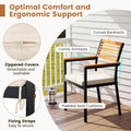 Tangkula Stackable Patio Dining Chairs Set of 6