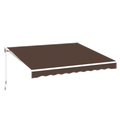 AECOJOY 8.2'×6.5' Manual Retractable Awning Sun Shade, Patio Awning Canopy