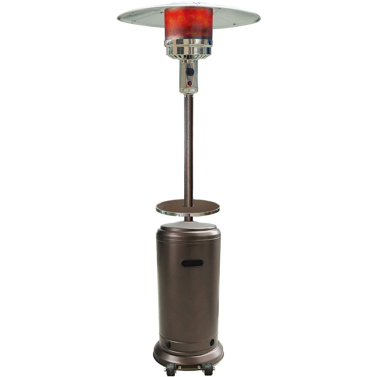 Hanover - 7-ft. 48,000 BTU Steel Umbrella Propane Patio Heater - Hammered Bronze