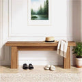 Fnova 48" Wooden Two - Person Backless Entryway Bench with Under - Bench Storage for Outdoor Garden, Living Room, Bedroom, Dining Room, Hallway