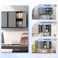 Topass Metal Wall Cabinet with Lockgarage Storage Cabinet, Wall - Mounted Utility Cabinet with Adjustable Shelf & Locking Doors