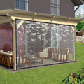 Clear Outdoor Clear PVC Tarp Curtain, Waterproof, Tear - Resistant, 8x16ft for Patios, Decks, Balconies, and Commercial Use