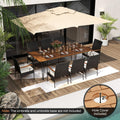 Tangkula 9 Pieces Outdoor Patio Dining Set