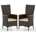Tangkula Patio High Back Rattan Dining Chairs Set of 2/4