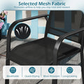 Tangkula Patio Dining Chairs | Stackable Outdoor Armchairs with Metal Frame