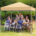 GVDV Canopy Tent, 10x10 Ft Easy Pop up Outdoor Canopy Tent, Portable Straight Leg Gazebo Instant Canopy, Blue