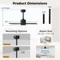 Tangkula 42” Ceiling Fan with Light and Remote