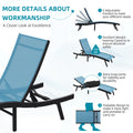 AECOJOY Outdoor Chaise Lounge, All Weather Pool Lounge Chairs Ergonomic Design (Blue, 1 PCs)