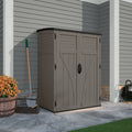 Suncast 54 cu ft Vertical Shed Outdoor Storage for Patio and Garage, Stoney