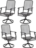 AECOJOY 360° Patio Swivel Chairs Set of 2, High-Back All-Weather Outdoor Seating