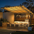 AECOJOY 10' x 10' Outdoor Gazebo Pergola Carport for Patio, Freestanding Lean to Hard Top Pergolas and Gazebos Clearance with Roof