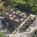 Tangkula 60" x 60" Metal Patio Dining Table for 8(60" x 60")