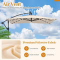 Tangkula 8x8 FT Solar Patio Umbrella with Base Included