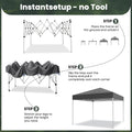 GVDV Canopy Tent, 10x10 Ft Easy Pop up Outdoor Canopy Tent, Portable Straight Leg Gazebo Instant Canopy, Blue