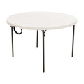 Lifetime 48 in Round Fold - in - Half Table, Indoor/Outdoor Essential, White Granite (280064)