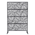 Accreate Decorative Wrought Privacy Screen - Easy Snap - Together Room Divider for Indoor/Outdoor Use, Breathable Wind - Resistant Partition with Anti - Tip Base (6x3.8ft)