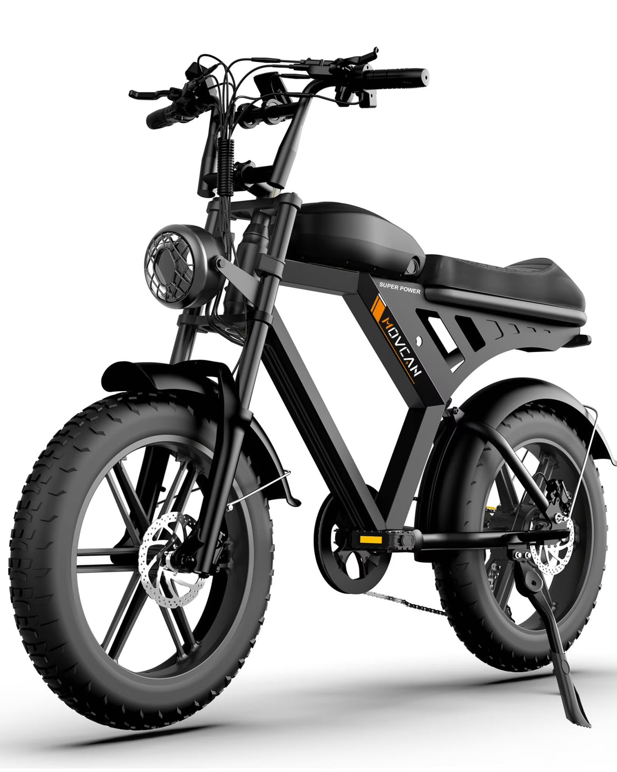 Movcan V30 Electric Bike for Adult, 1000W 20" Fat Tire 48V 15.6AH Removable Battery, 28MPH 7-Speed Disc Brake Off - Road Mountain Ebike UL2849