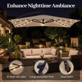 Tangkula 8x8 FT Solar Patio Umbrella with Base Included