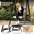 Tangkula Outdoor Patio Swing with Heavy-Duty Metal Frame