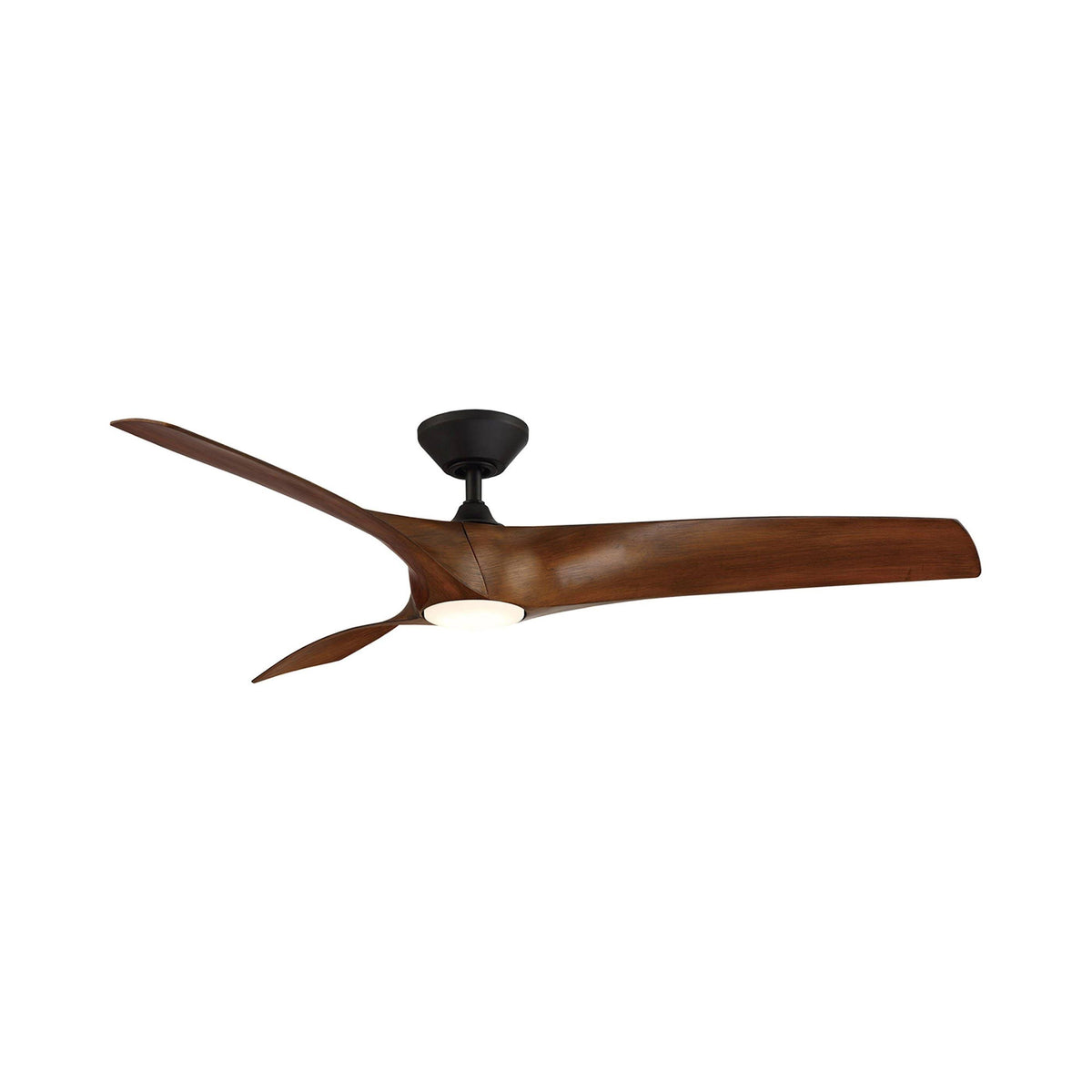 Modern Forms Zephyr Ceiling Fan - 62" (Matte Black/Distressed Koa)