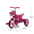 Xuanlur Kids Ride on Dinosaur Tricycle, Toddlers Kid Trike with Wide Flash Wheels, Anti - Slip Pedals, Rear Basket, Music & LED Lights, Toddler Bike